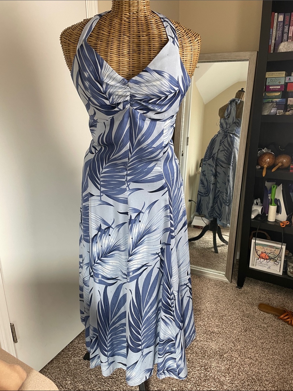 Tommy Bahama 100% Silk Halter Maxi Dress